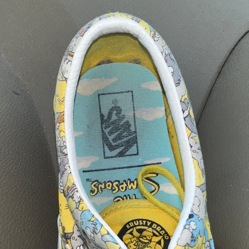 Vans Kids Simpson Cartoon Print Sneakers - Yellow and Gray men's 4.0 women 5.5 - Picture 7 of 10